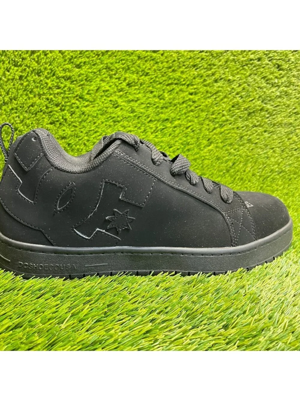 DC Court Graffik SD10 Mens Size 13 Triple Black Composite Safety Toe Work Shoes